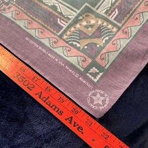 Purple Geometric Cotton Bandana